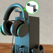 Cooling Fan & Dual Charging Stand for Xbox Series X Console & Controller,with 15 RGB Lights,Headphone Hook,Game Disc Storage
