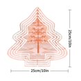 thumbnail image 3 of Stylish Metal Hanging Christmas Tree Wind Spinner - Intricate Layered Design with Concentric Circles Perfect for Garden Decor, 3 of 7