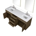 thumbnail image 4 of Abbey 72 in W x 22 in D Black Oak Double Bath Vanity, Cultured Marble Top, and 34 in Mirrors, 4 of 7