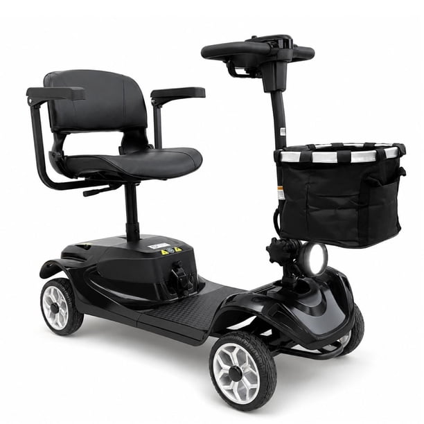 Silla de Ruedas Scooter Electrico Plegable Adulto Mayor negro