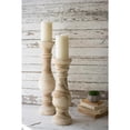 thumbnail image 3 of Kalalou Hand Carved Wooden Candle Stands, Set of 2, 3 of 3