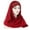 Red, variant on Pavied Beanie Skull Cap Women's Eid Al Fitr Colored Forehead Bright Scarf Hat Muslim Headband Chemo Headwear Hats for Women Brown One Size