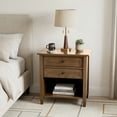 thumbnail image 2 of Simpli Home Warm Shaker Solid Wood 24 inch Wide Transitional Nightstand in Rustic Natural Aged Brown, 2 of 12