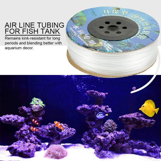 Mgaxyff 100M Aquarium PVC Air Line Tubing for Fish Tank Air Pump , PVC