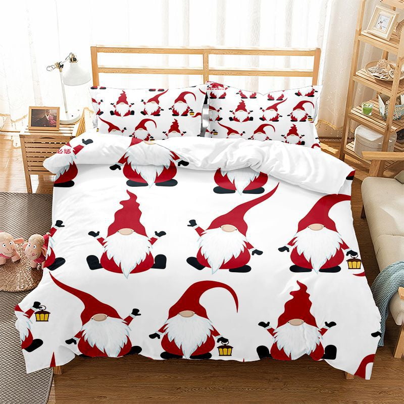 Christmas Duvet Cover Set,Santa Claus Bedding Set Merry Christmas