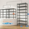 thumbnail image 3 of 8 Tier Metal Shelving Storage Shelves Load 1200LBS,Adjustable Wire Shelving Units and Storage,Storage Rack Pantry Shelves for Kitchen Bathroom,72''H X 13.8''D X 23.6''W,Black, 3 of 9