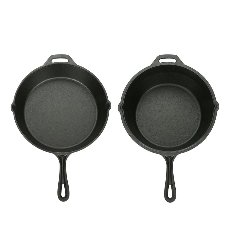 Ozark Trail 15 Pre-Seasoned Cast Iron Skillet with Handle and Lips - –  Kip's Home And Kitchen