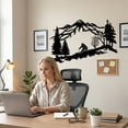 thumbnail image 5 of Skier Metal Wall Decor for Home and Outside - Wall-Mounted Geometric Wall Art Decor - Drop Shadow 3D Effect Wall Decoration for Living Room Bedroom, 5 of 9