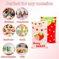 thumbnail image 6 of 9.8"x 6.3" Plastic Candy Gift Favor Bags,TGY 60 pack Party Favor Bags,Strawberry Goodie Gift Bag with Handles,Party Gift Bag for Kids Birthday Wedding Baby Shower Spring Summer Party, 6 of 7