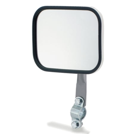 Grote Rectangular Stack Spot Mirror, with Arm Assembly, White
