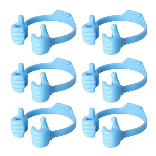 6 soportes ajustables para teléfono móvil, portátiles, ligeros, universales, con forma de pulgar, para escritorio, tabletas, decoración para el hogar y la oficina.