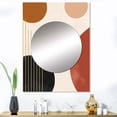thumbnail image 1 of Designart "Minimal Boho Pattern in Beige II" Abstract Minimalism Mirror Wall Decor - Modern Beige Abstract Mirror Wall Art For Bathroom - 40" x 30" Inch, 1 of 5