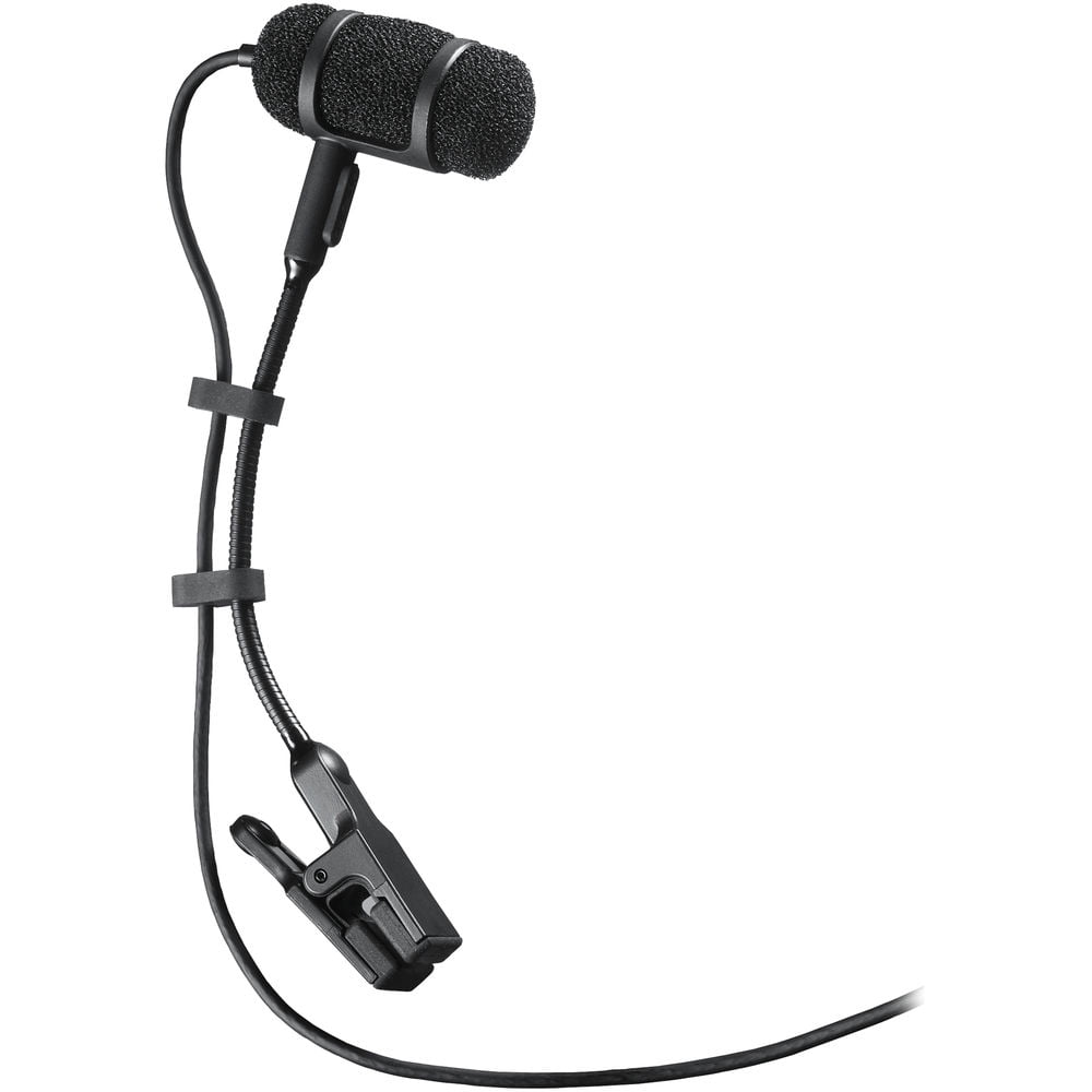 Audio-Technica Pro 35 Cardioid Condenser Instrument Microphone + Microfiber Cleaning Cloth + Goby Labs Microphone cleaner