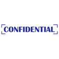thumbnail image 1 of Printtoo Confidential Self Inking Rubber Stamp Pre-Inked Office Stamp- Home Office Business Stationery, Blue- 42 x 9 mm, 1 of 7