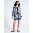thumbnail image 3 of Free Assembly Women's and Women’s Plus Pineapple Print Shirt with Long Sleeves, Sizes XS-4X, 3 of 6