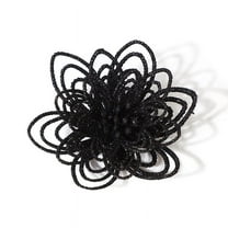 Namzi 12 Pieces 5.12in Glitter Christmas Flowers Poinsettia Artificial Flower Christmas Tree Flowers Wreath Tree Ornaments，Black