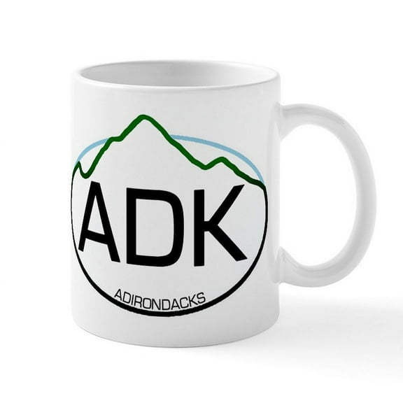 CafePress - ADK Oval Mug - 11 oz Ceramic Mug - Novelty Coffee Tea Cup
