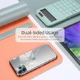 thumbnail image 3 of Desk Mat, Mouse Pad,Waterproof Desk Pad,Large Mouse pad for Desk, Leather Desk Pad Large for Keyboard and Mouse,Dual-Sided Mouse Mat for Office and Home (35.4" x 17", Glaucous Green+Orange), 3 of 6