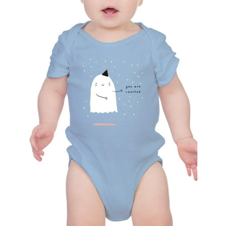 

Ghost Party Invitation Bodysuit Infant -Image by Shutterstock 18 Months