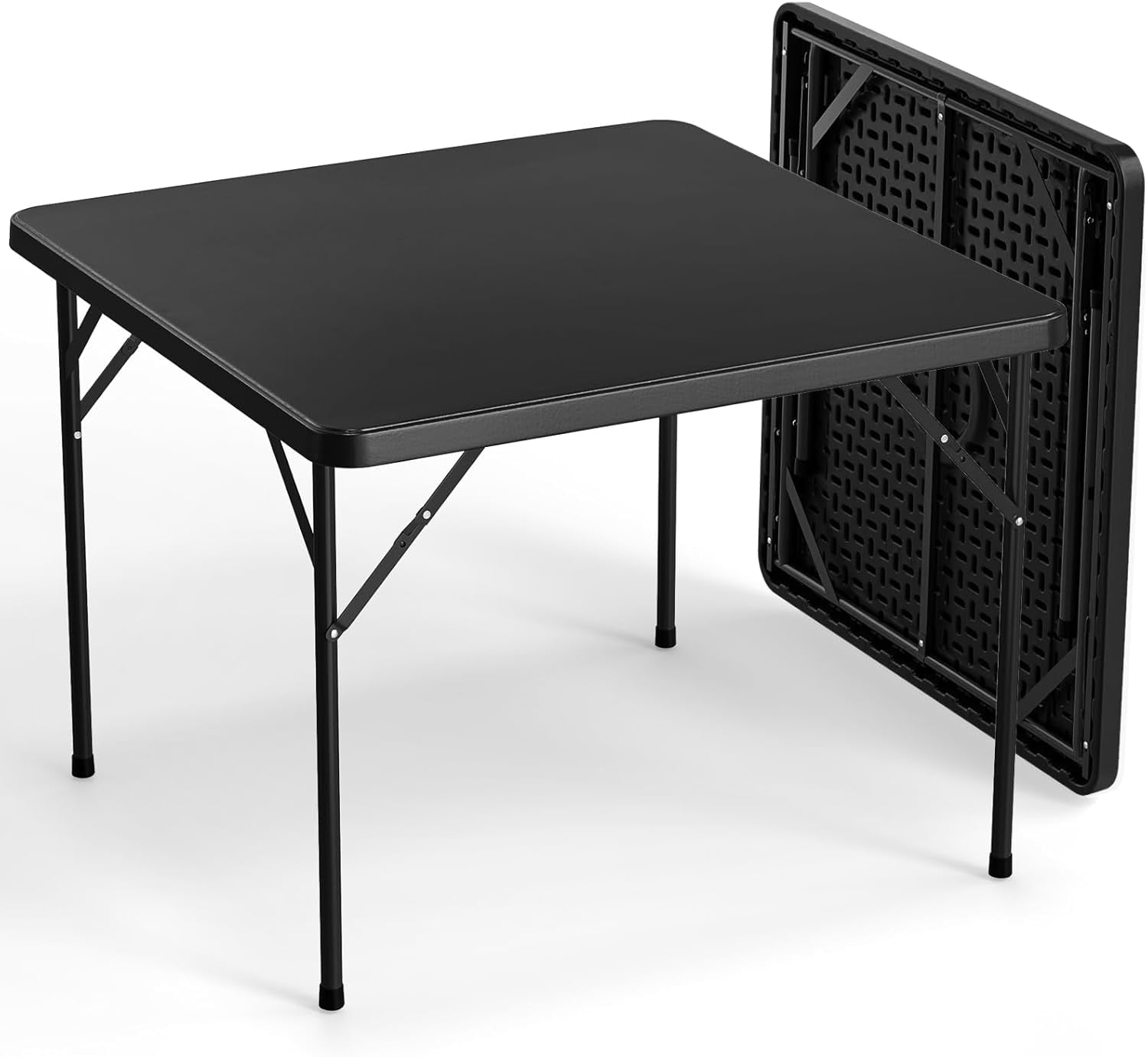 SUGIFT 8 ft Folding Table Rectangular White Folding Plastic Table