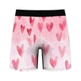 thumbnail image 3 of Ousvtion on Sale Valentine's Day Mens Trunks Love Heart Print Boxer Briefs Valentines Rose Boxers Underwear Comfort Soft Brief Gift for Men Clearance,B06-Pink,XX-Large, 3 of 5