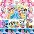 thumbnail image 2 of Disney Princess-Set de decoración para fiesta de cumpleaños, suministros para fiestas, platos de papel, vasos, Pancarta, Pajita, globos, 2 of 4