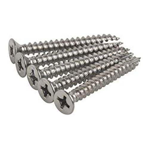 Hinge Outlet Satin Nickel Wood Screws for Hinges 9 x 1.5 Inch - 24 Pack