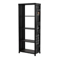 thumbnail image 3 of Carnsile 4-Shelf Metal Open Bookcase, Sand Black, 3 of 8