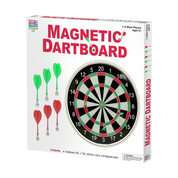 Areyougame.Com 16-inch Magnetic Dartboard Target Toss Game