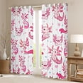 thumbnail image 2 of Homewish Kawaii Pink Axolotl Blackout Curtains Set of 2 (52x84 Each) for Kid, Cute Cartoon Animal Window Curtains, Love Heart Curtains and Drapes, Blackout Curtains Home Decor, 2 of 6