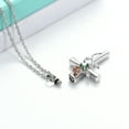 thumbnail image 5 of Cross with Birthstone Rose Cremation Jewelry for Ashes Urn Necklace Lockets for Loved One Memorial Jewelry, 5 of 5