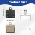thumbnail image 2 of Disc Brake Pad 1.04" x 1.23" Semi-Metallic Bike Brake Pads with Spring and Pin for BB7 M355 M446 M640 Mountain Road Bikes, Black, 2 of 7