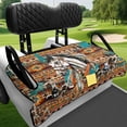thumbnail image 4 of XYZCANDO Western Horse Golf Cart Seat Cover | 4 Storage Pockets, Non-slip Washable Terry Cloth for 2-Seat Golf Carts, 4 of 8