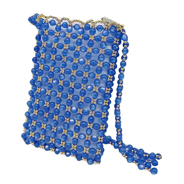 Bolsa de teléfono con DIY, bolsa cruzada de acrílico de cristal hecha a mano, suministros para Azul Baoblaze Fabricación de bolsos de Crossbody con cuentas