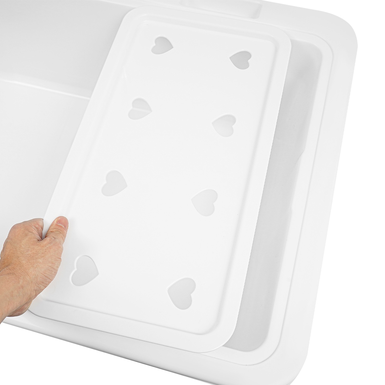 Laundry Sink Utility Tub 220.46 lbs Capacity 37.5*110cm for Washing Room Freestanding Adjustable Foot Height