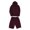 Wine, variant on Clothing A Shirts,Clothing 2025 Men's Suits Mens Fashion Casual Color Matching Two Piece Hooded Pocket Lace Up Pullover Sweater Pants Set