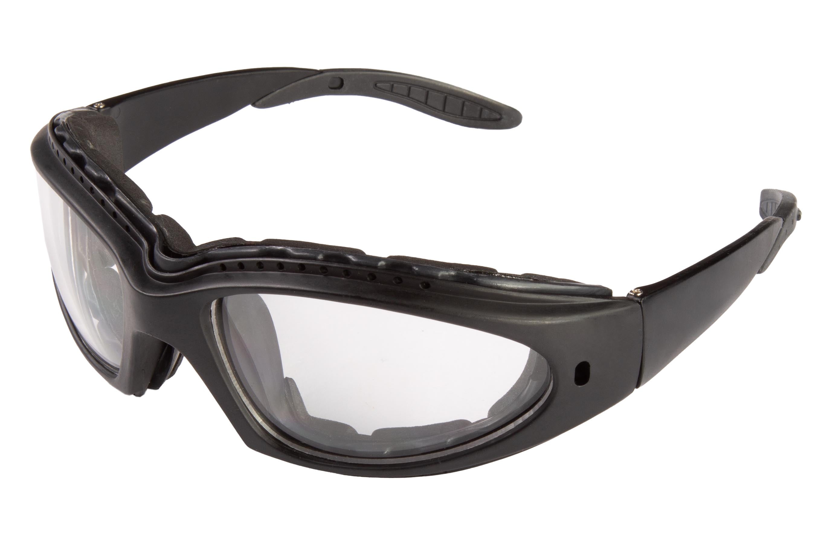 FUEL Adult MX ATV Off-Road Riding Glasses for Motorcycle Moped Cruiser Scooter - Black Frames - 100% UV Protection