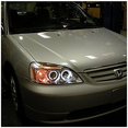 thumbnail image 2 of Spec-D Tuning 2LHP-CV01-TM Honda Civic Halo Chrome Clear Projector Led Head Lights, 2 of 4
