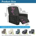 thumbnail image 7 of Xoenoiee Butterfly Leopard Pattern Recliner Cover with Pockets Reclining Slipcover 4-Pieces Lazy Boy Recliner Sofa Chair Cover with Elastic Bottom for Recliner Furniture Protector for Kid Pet, 7 of 7