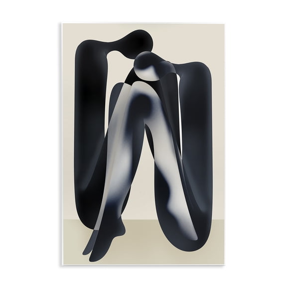 Stupell Industries Modern Modern Figures Sitting Wall Plaque Art, 13 x 19, by Lil' Rue