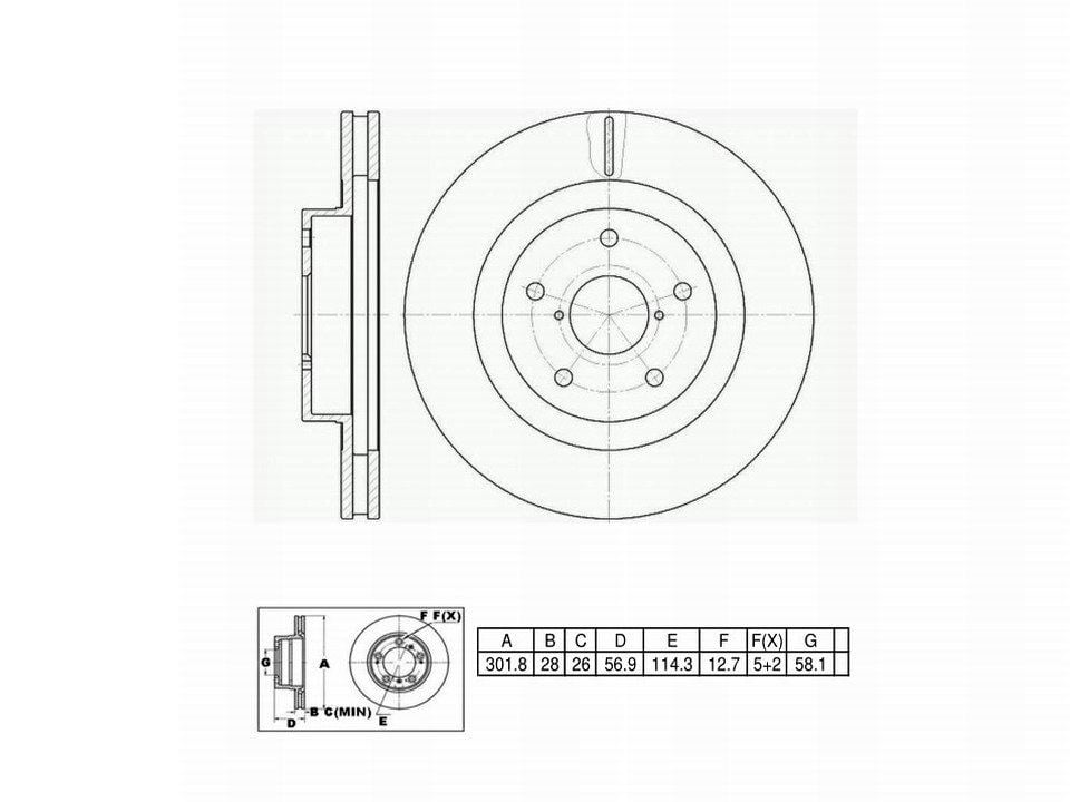 Winstop Brake Rotor, Front WS232612, Subaru SVX 1997-1992