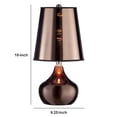thumbnail image 5 of Benzara BM240926 Table Lamp with Translucent Plastic Shade & Pot Bellied Base, Brown, 5 of 5