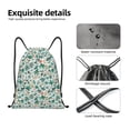 thumbnail image 4 of Xecao Floral In Teal Pattern Sports Drawstring Backpack - String Swim Gym Bag with Wet Proof Pocket for Women&Men-Small, 4 of 6