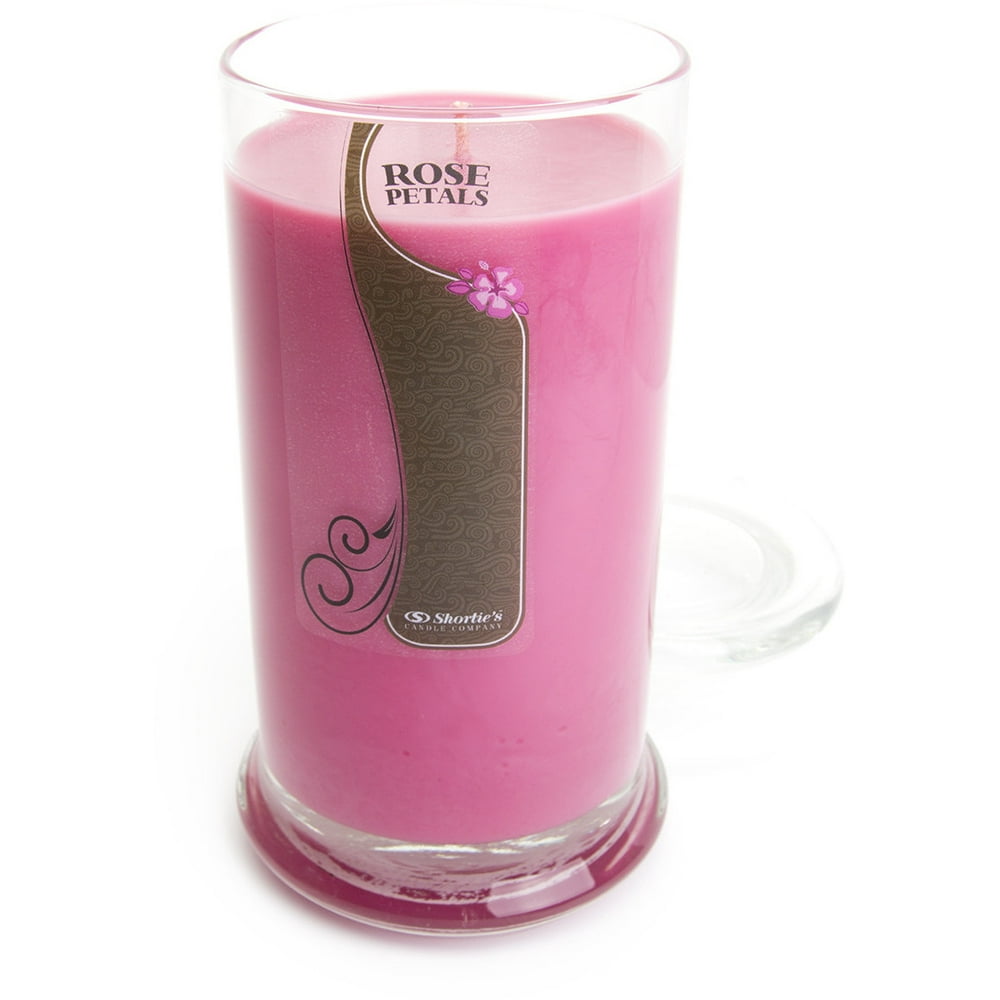 Rose Petals Candle Large Pink 16.5 Oz. Highly Scented Jar Candle