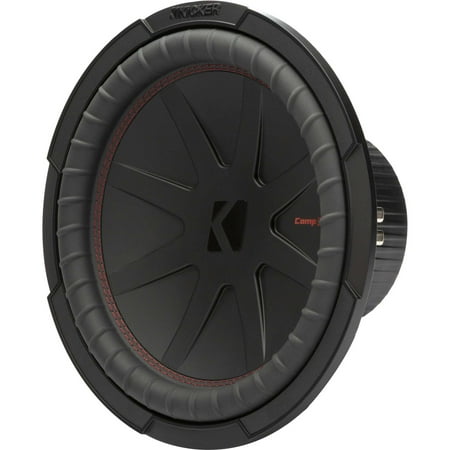 Kicker 12 Inch Comp R Woofer Includes Two 48CWR122 Package with 46CXA8001 Amplifier and wire kit