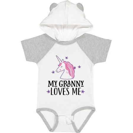 

Inktastic My Granny Loves Me Unicorn Gift Baby Girl Bodysuit