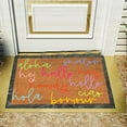 thumbnail image 4 of Hxoliqit Aloha Hallo Hej Hello Howdy Ciao Welcome Funny Cute Doormat Door Mat Welcome Friends Doormat Funny Doormat New Home Door Mat Stain-Resistant (Yellow), 4 of 5