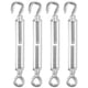 thumbnail image 1 of Uxcell 4-Pack Tensor Gancho y Ojo, M8 Tensores de Acero Inoxidable Pesados Ajustables para Tensión de Cuerda, 1 of 7