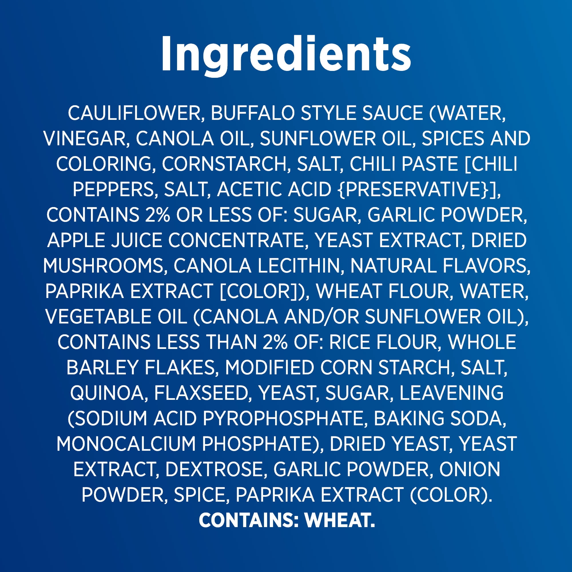 Birds Eye Buffalo Style Cauliflower Wings, Frozen Sides, 13.5 oz. Bag