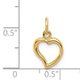 thumbnail image 3 of 14k Or Jaune Coeur Pendentif Pendentif Amour, 3 of 7